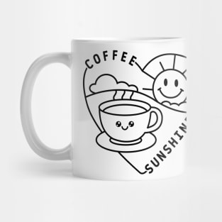 Coffee and Sunshine Cute Kawaii design Mug